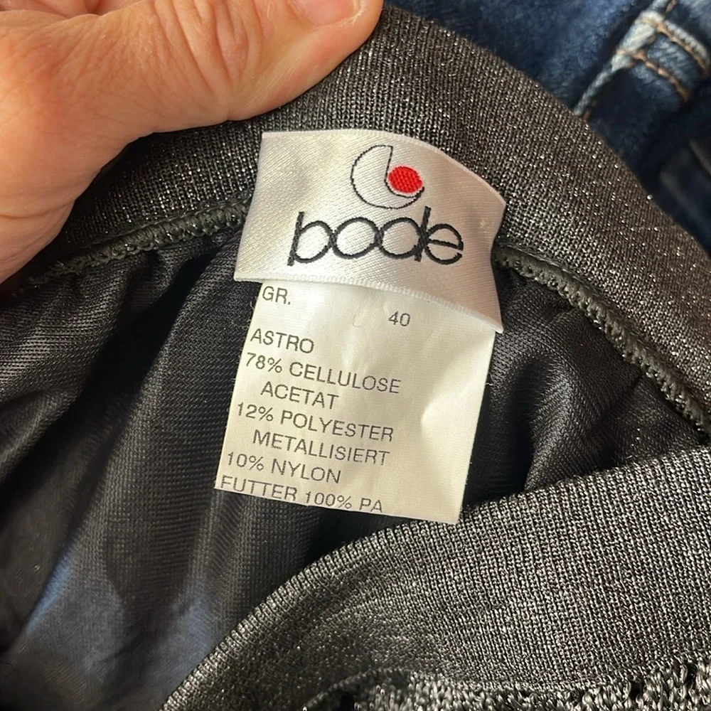 BODE metallic knit maxi skirt color is called Astro - Picture 6 of 6